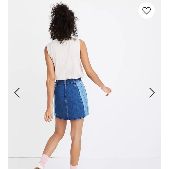 Madewell Stretch Denim Straight Mini Skirt - Picture 4 of 9